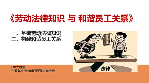 劳动法律知识与和谐员工关系培训课件(业务部门经理应知应会)