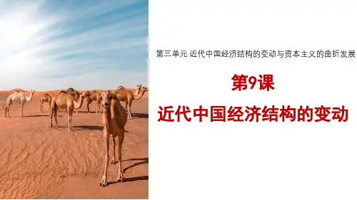 人教版高中历史必修2精品课件10：第9课近代中国经济结构的变动