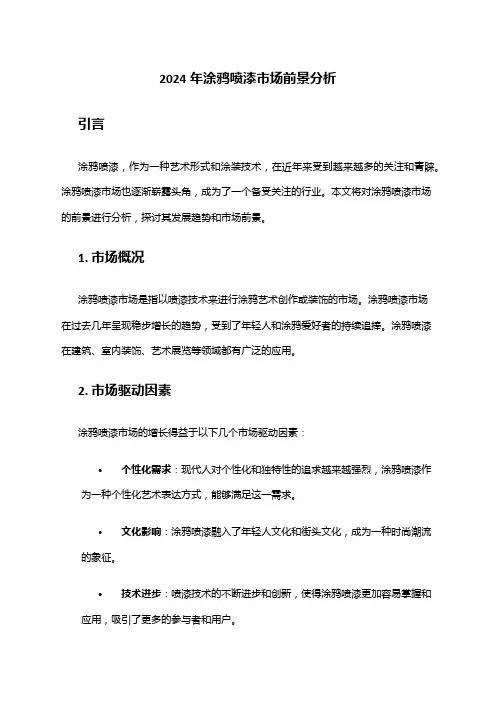 2024年涂鸦喷漆市场前景分析
