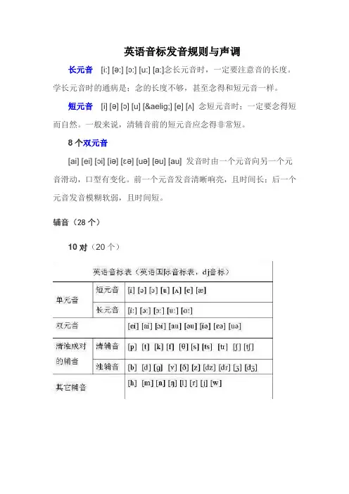 英语音标及发音说明