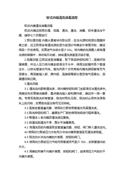 软式内镜清洗消毒流程