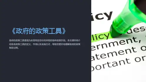 《政府的政策工具》课件