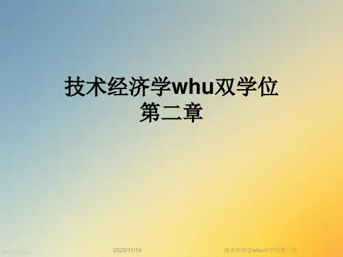 技术经济学whu双学位第二章