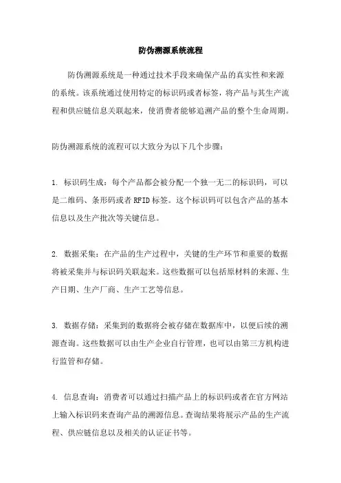 防伪溯源系统流程