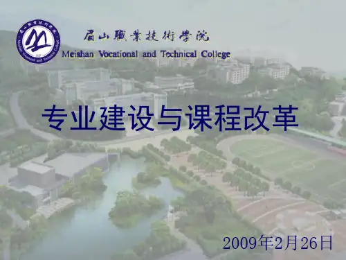 专业建设与课程改革精品PPT课件