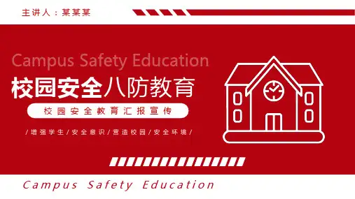 初中主题班会 校园安全八防教育 课件(34张PPT)