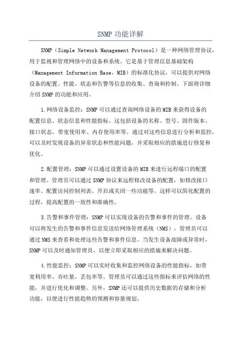 SNMP功能详解