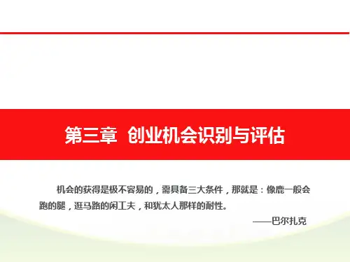 第三章  创业机会识别与评估