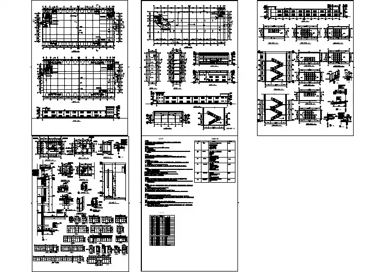 某公司厂房建筑全套CAD施工图纸