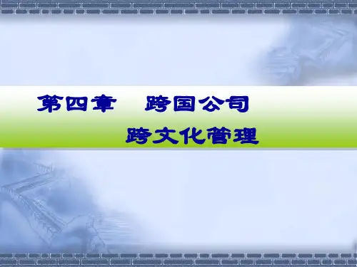 跨国公司跨文化管理页PPT文档