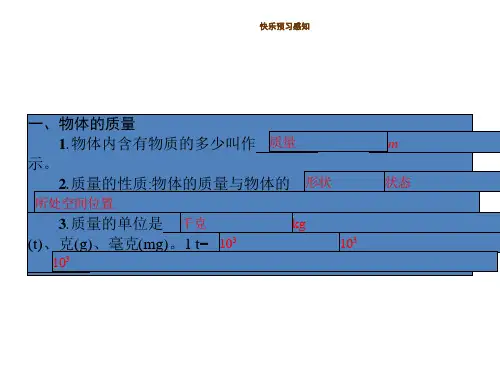 八年级物理上册 2-2 物体的质量及其测量课件 (新版)北师大版