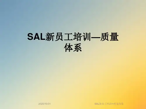 SAL新员工培训—质量体系