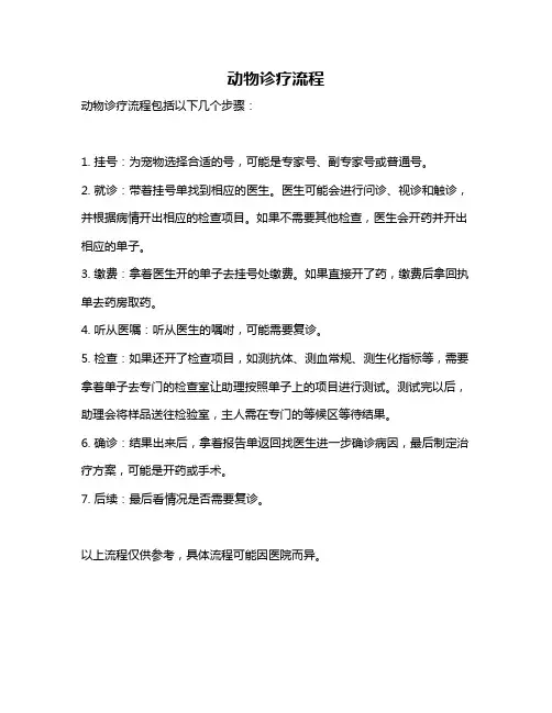 动物诊疗流程