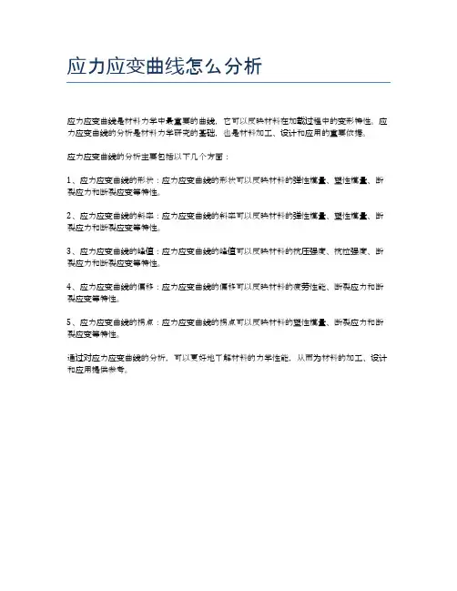 应力应变曲线怎么分析