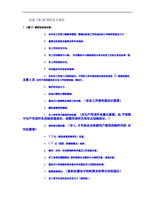 汽车冲压模具三维DL图规范