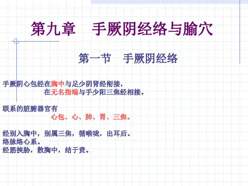 临床培训授课ppt专家解说课件---人体经络穴位图谱9心包经