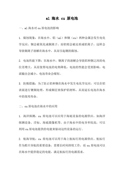 al 海水 cu 原电池