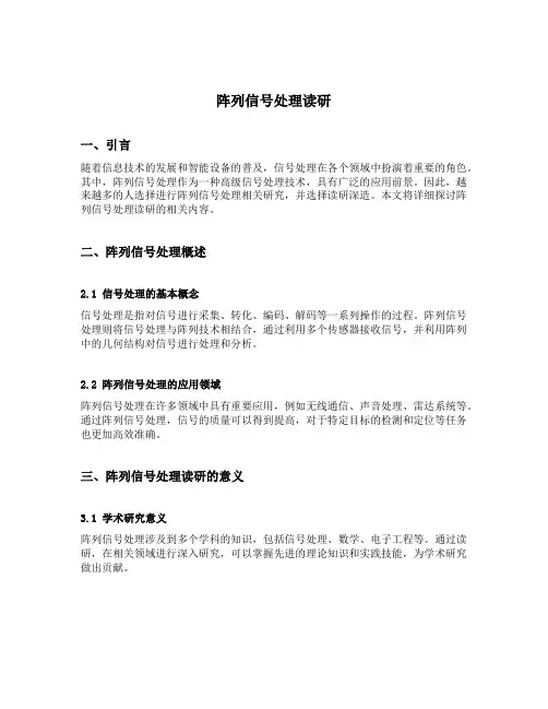 阵列信号处理读研