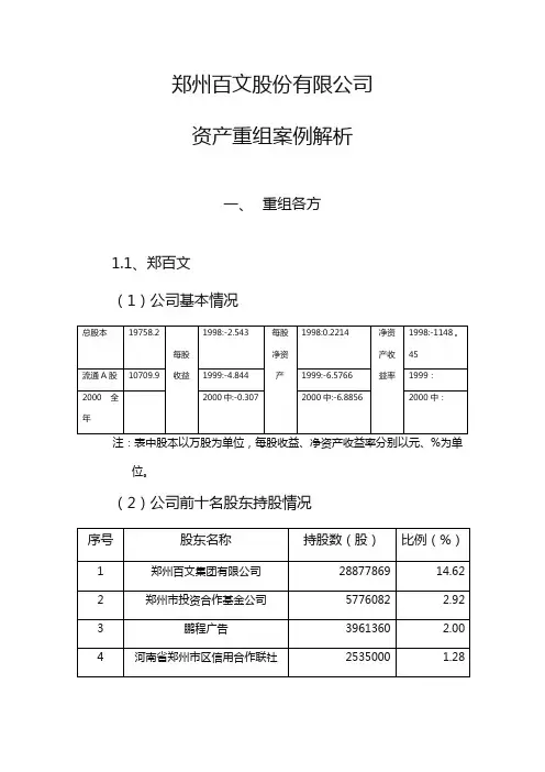 (企业管理案例)郑州百文股份有限公司案例评析