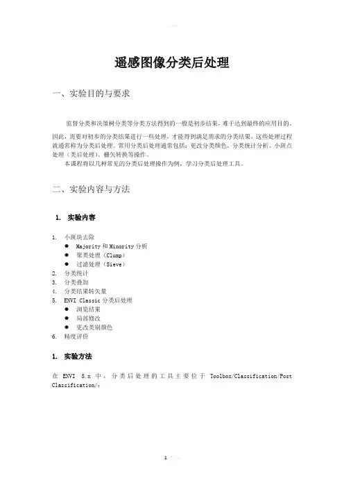 遥感图像分类后处理
