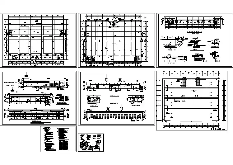 汽车展示厅建筑施工cad设计方案图纸