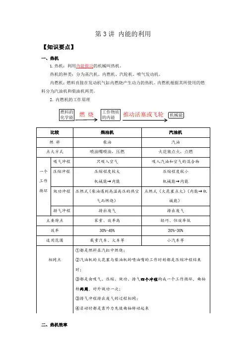 第3讲 内能的利用九年级物理全一册课程精炼(人教版)(解析版)