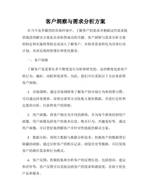 客户洞察与需求分析方案