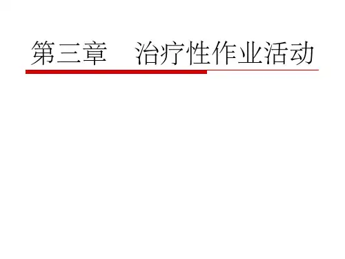 治疗性作业活动