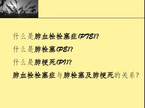 肺血栓栓塞症及其预防