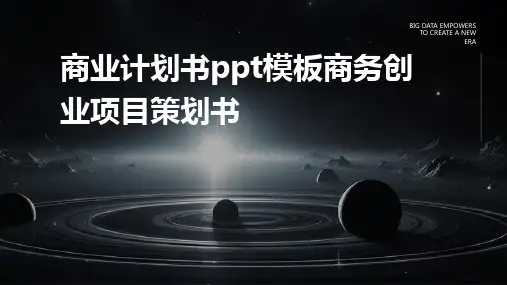 商业计划书ppt模板商务创业项目策划书PPT