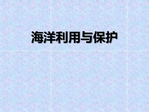 《海洋利用与保护》PPT