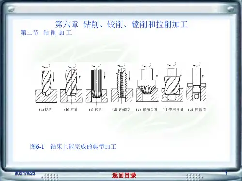 第六章机械制造基础钻削铰削镗削和拉削加工