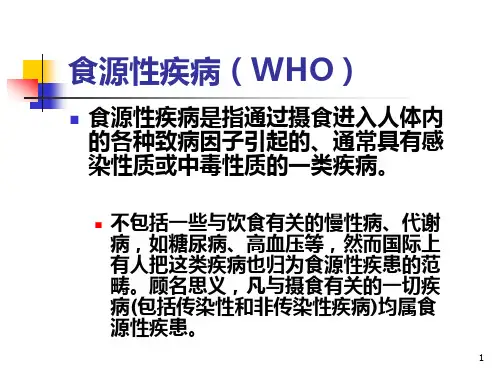 食源性疾病PPT医学课件