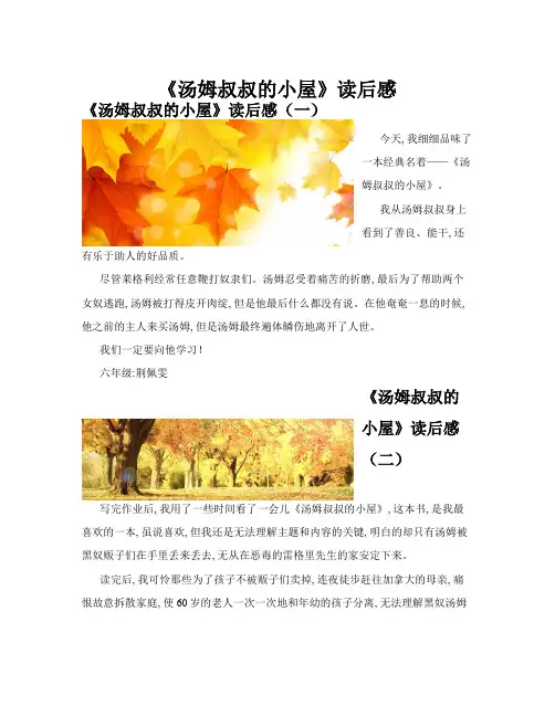 《汤姆叔叔的小屋》读后感(共10篇)