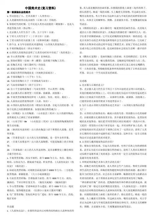中国美术史(复习资料)