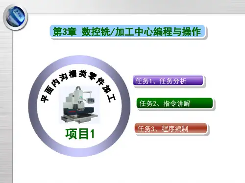 数控加工技能实训最新版精品课件-铣加工中心 平面内沟槽编程