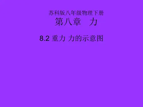苏科版八年级下册物理《二、重力 力的示意图》