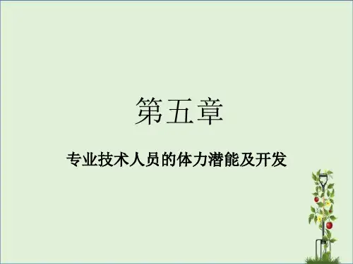 05专业技术人员的体力潜能及开发课件