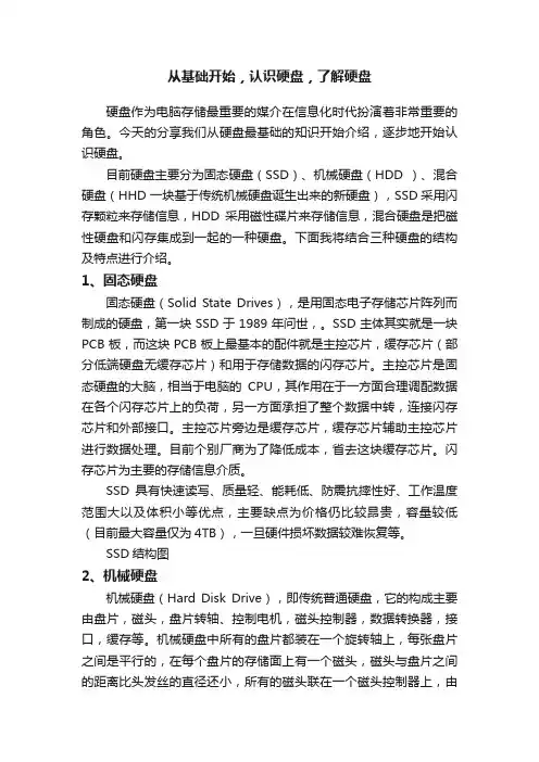 从基础开始，认识硬盘，了解硬盘