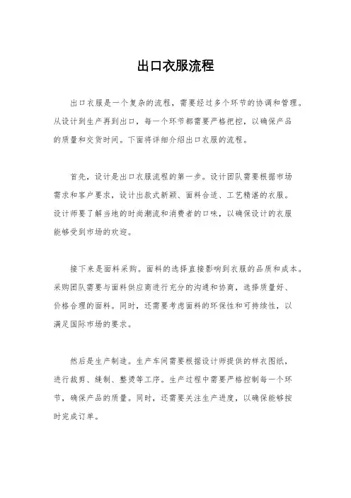 出口衣服流程