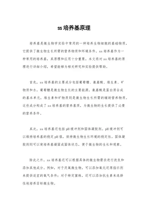 ss培养基原理