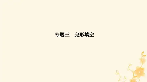 高三英语二轮专题复习专题三 完形填空