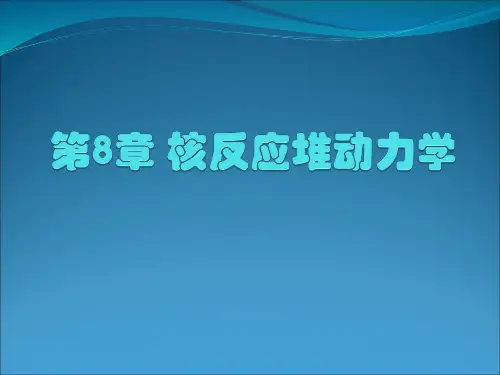 第8章核反应堆动力学2011523(核反应堆物理)资料
