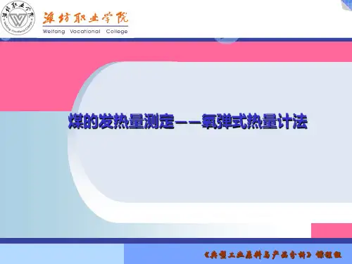 煤的发热量-氧弹式热量计法.