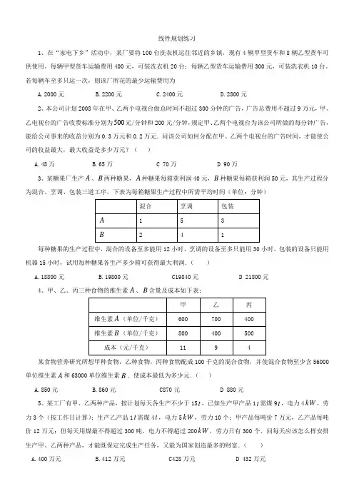 121013线性规划应用题作业