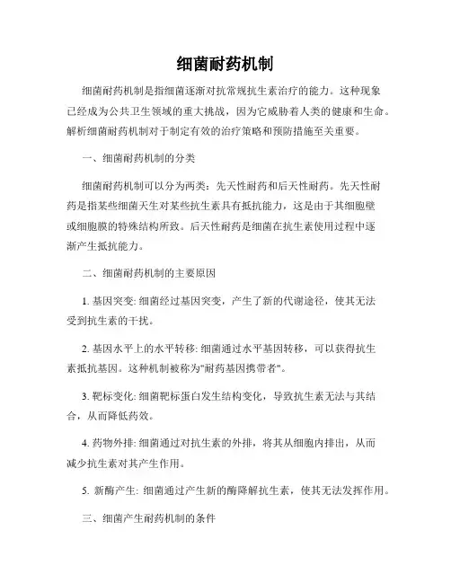 细菌耐药机制