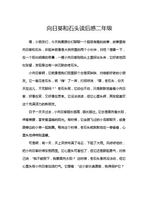 向日葵和石头读后感二年级