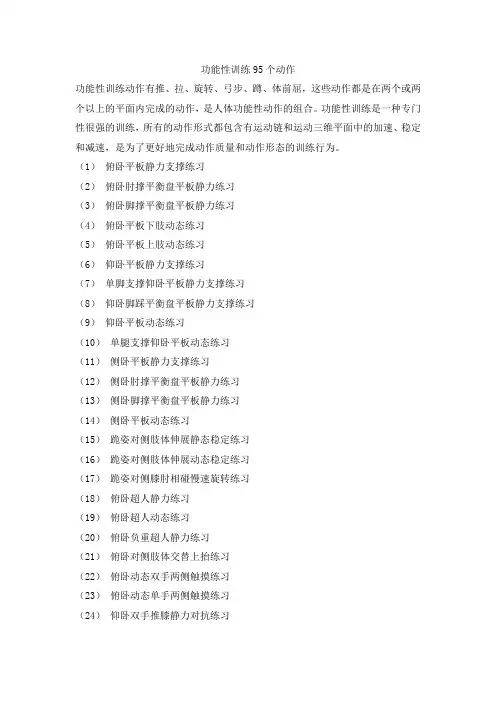 功能性训练95个动作