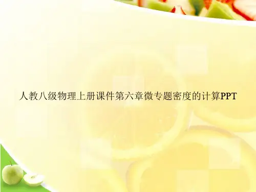 人教八级物理上册课件第六章微专题密度的计算PPTppt文档