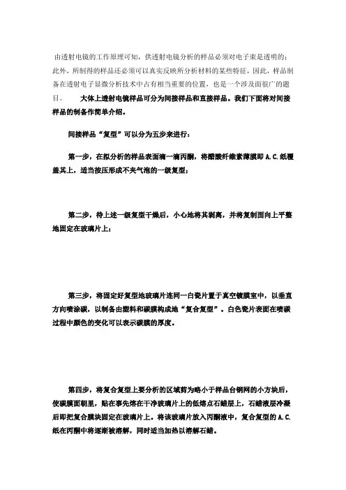 TEM制样方法及详细步骤